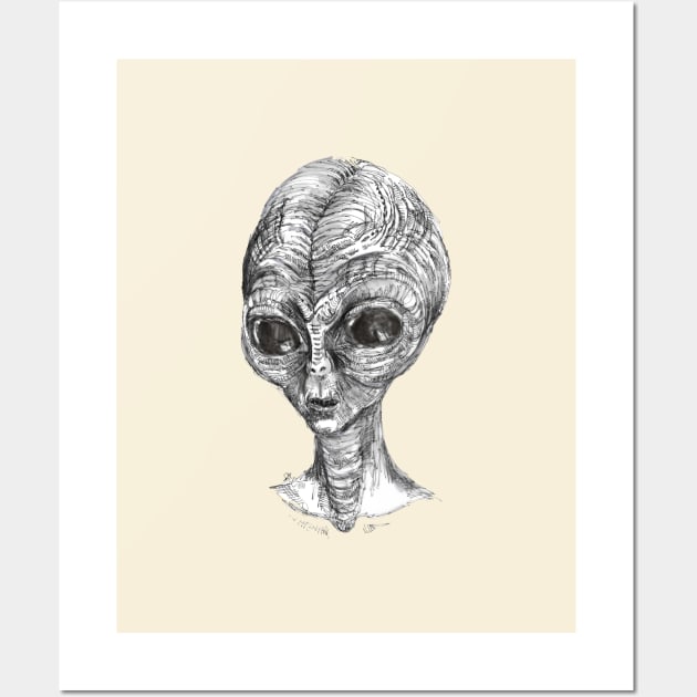 Alien Head. Wall Art by FanitsaArt